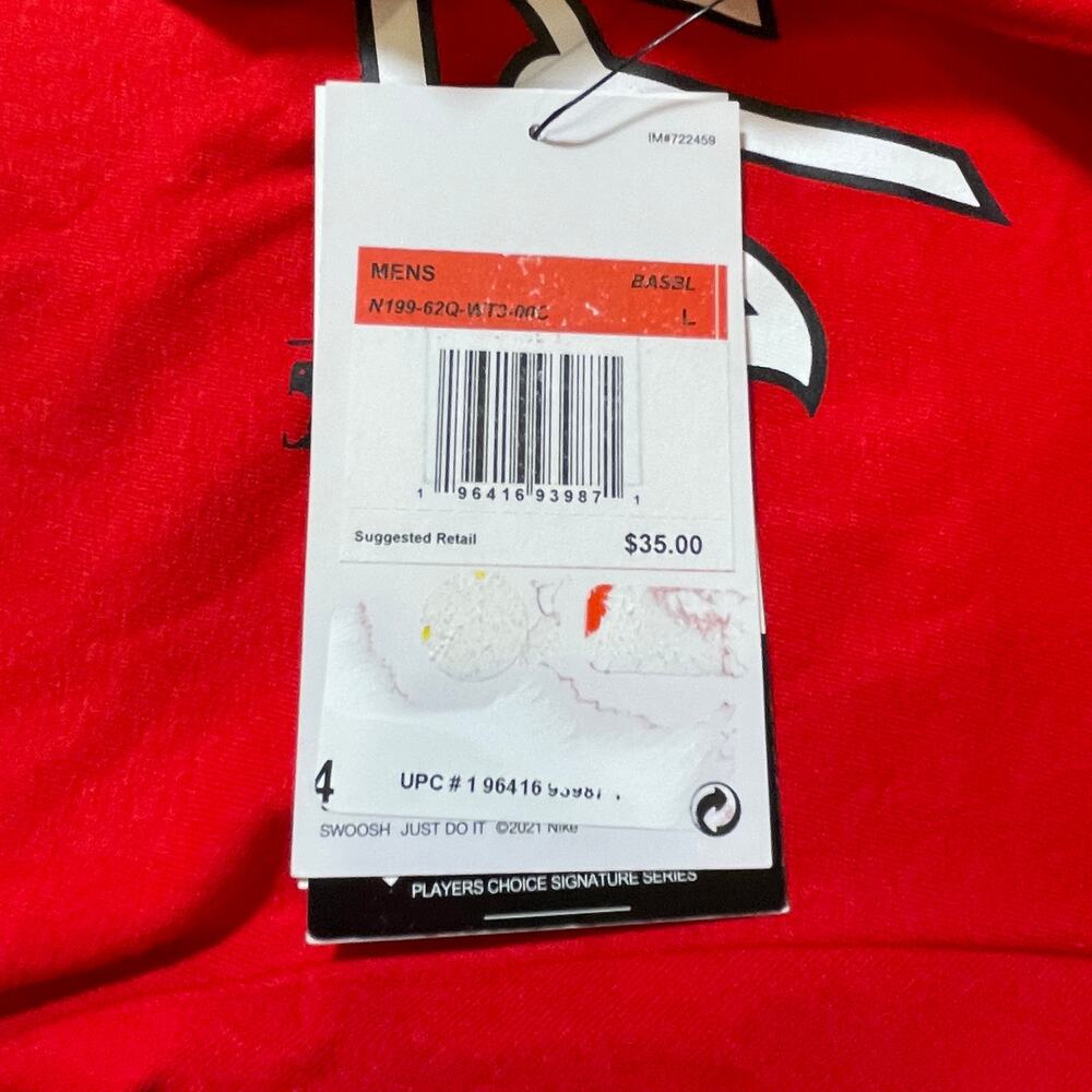 Washington Nationals #40 Gray Nike tee shirt Red Large - Picture 4 of 7